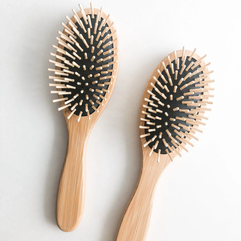 Natural Bamboo Hair Brush - Eco Friendly Plastic Free Detangling Hair Brush - Sustainable Zero Waste Living-2