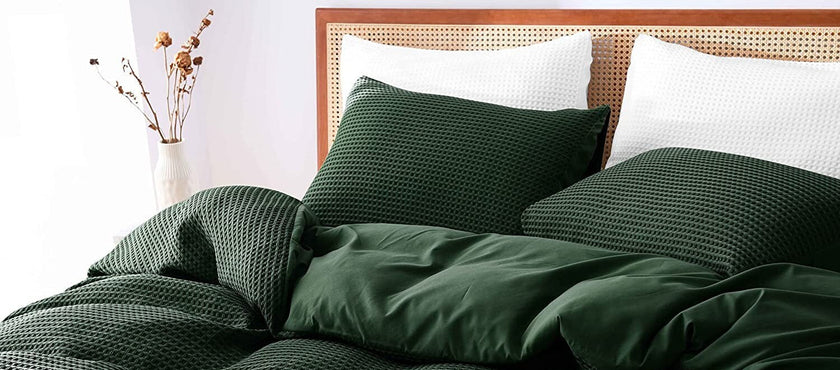 Waffle Weave Pure Linen Duvet Cover Sets-3