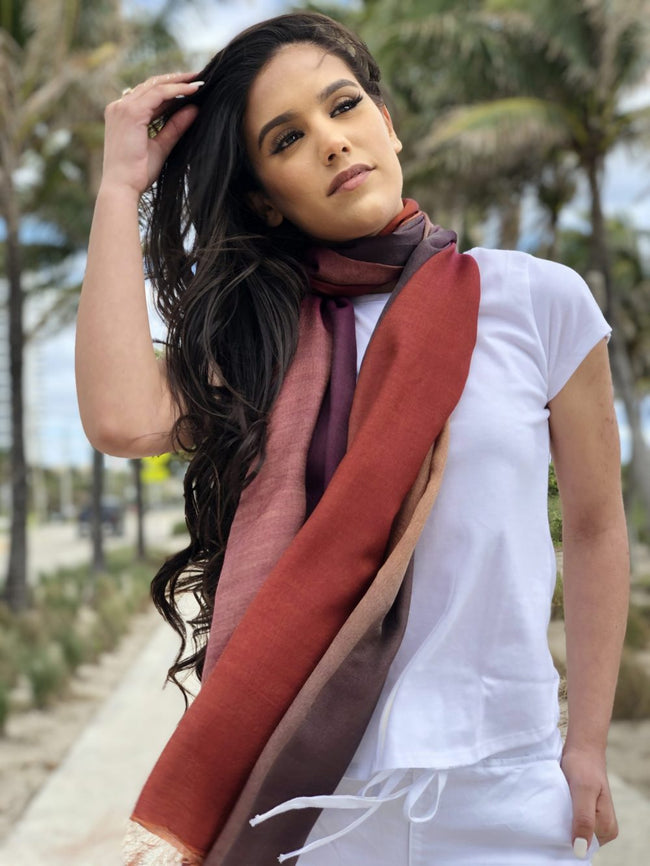Double Shaded Silk Scarves-0