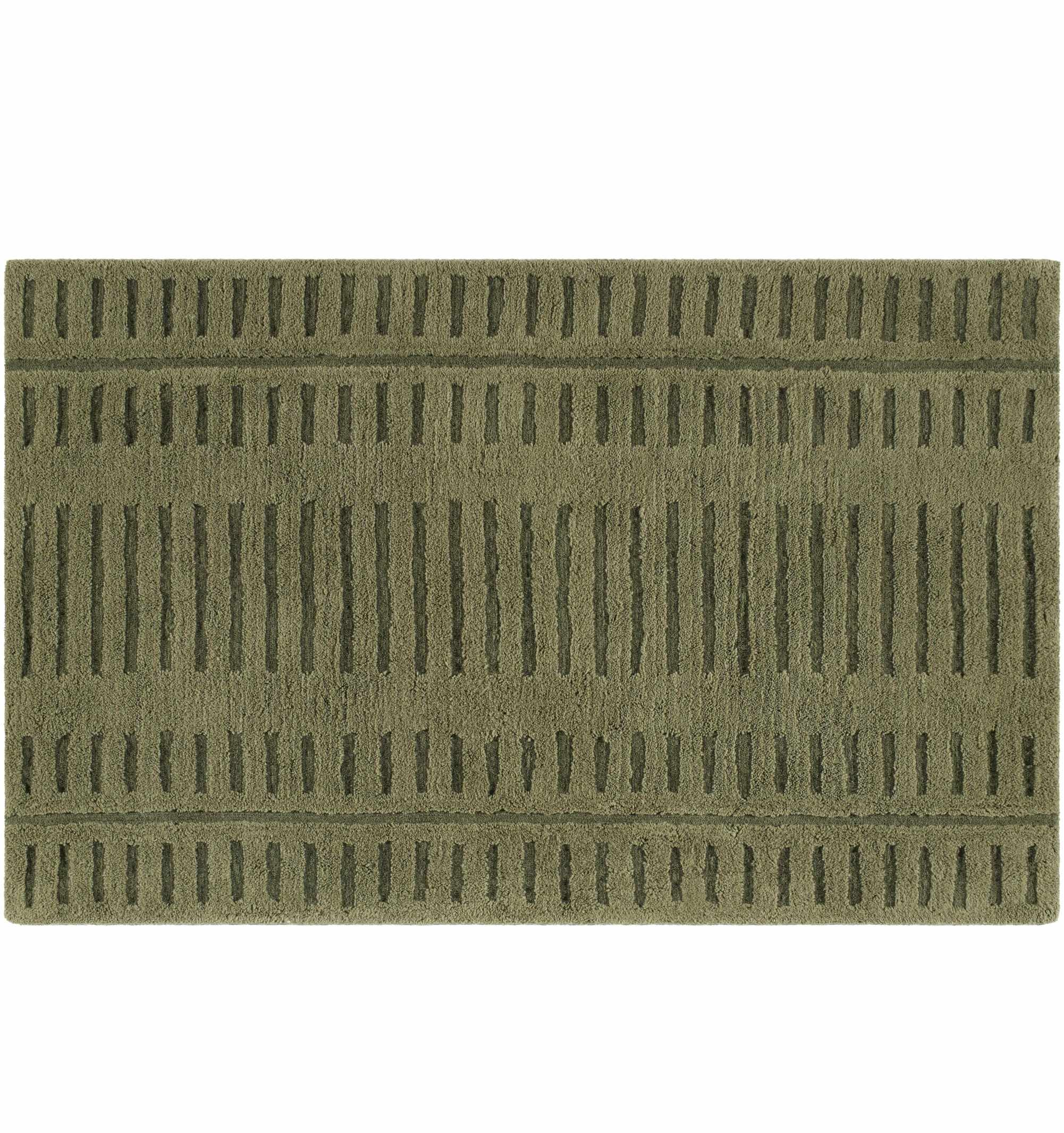 Washable Wool Rug - Green-1
