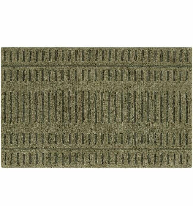Washable Wool Rug - Green-1
