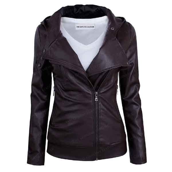 Womens Asymmetrical Leather Jacket