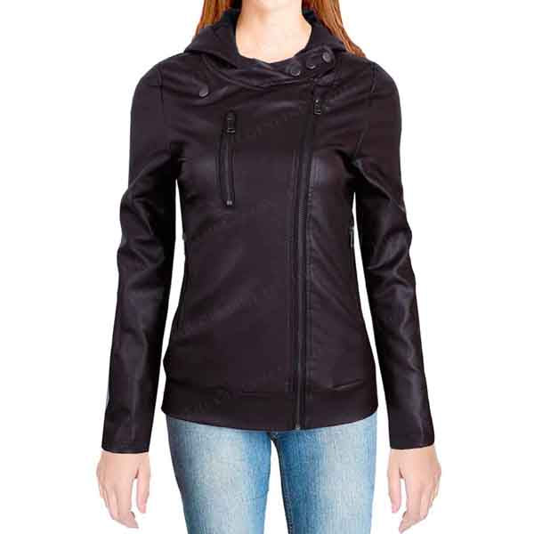 Womens Asymmetrical Leather Jacket