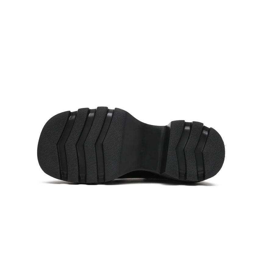 Versatile Chunky Round-Toe Leather Shoes-3