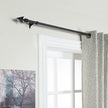 Extendable Black Metal Curtain Pole with Arrow Finial - 36-66