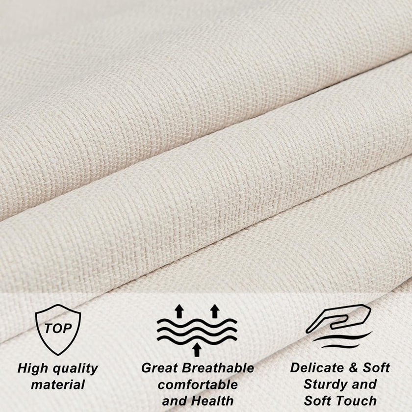 Tufted Linen Upholstered Headboard for Queen Full Beds-3