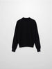Wool Blend Collared Cardigan-Black-2