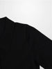Wool Blend Collared Cardigan-Black-4