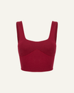 Women's Lyocell/Wool Sports Bra - Burgundy-0