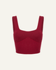 Women's Lyocell/Wool Sports Bra - Burgundy-0