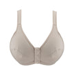 Ivory - Full Cup Front Closure Silk & Organic Cotton Wireless Bra-0