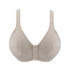 Ivory - Full Cup Front Closure Silk & Organic Cotton Wireless Bra-0
