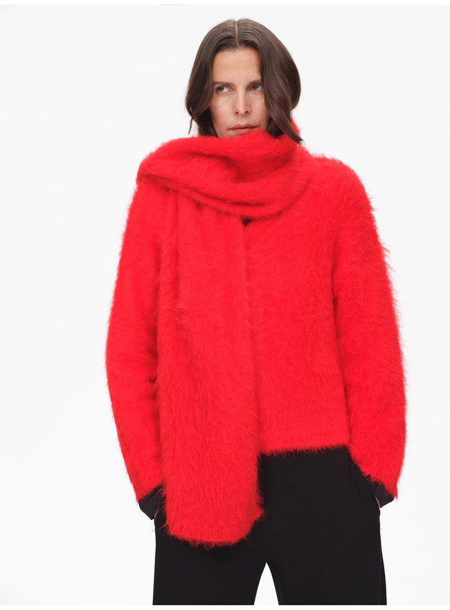 Winter Alpaca Wool Scarf for Women-0