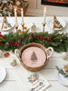 Bread Warmer & Basket Gift Set with Tea Towel - Christmas Tree Round