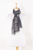 Tribal Print Linen Cotton Scarf - Black-0