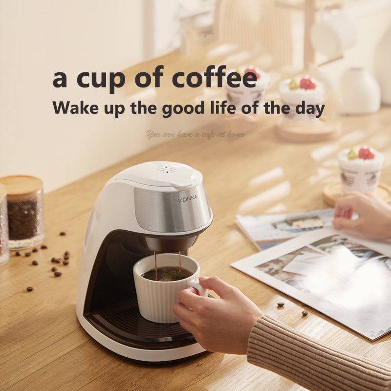 Compact Automatic Coffee Maker with Ceramic Cup & Safety Features-2