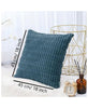 Blue Corduroy Cushion Cover | 45x45cm | Soft Plush Cotton Velvet