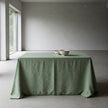 Sage Green Linen Tablecloth - Organic Flax - Natural Table Cover