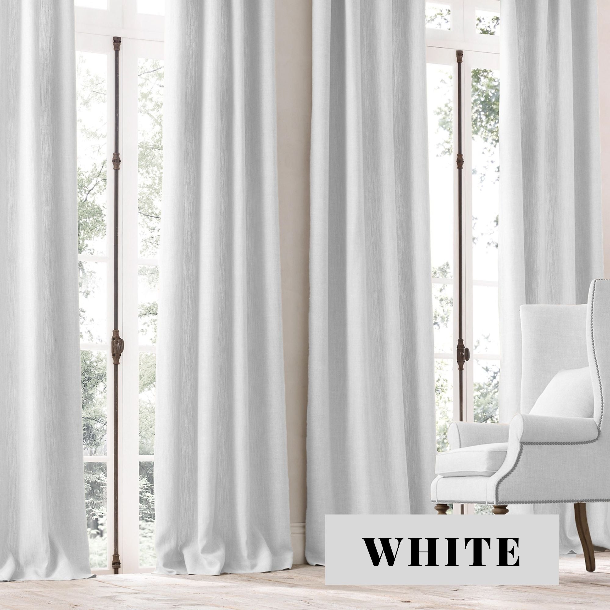 Heavyweight Organic Cotton Curtains with Liner | Windproof & Thermal | Made in UK