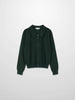Wool Blend Collared Cardigan-Green-0