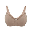Warm Golden-Supportive Non-Wired Silk & Organic Cotton Full Cup Bra with removable paddings-0