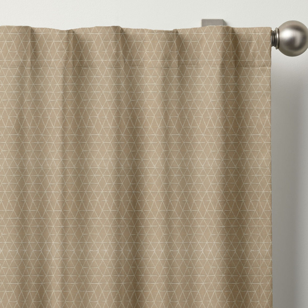 Modern Geometric Triangle Organic Cotton Curtains - Light Filtering & Blackout Options