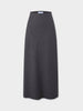Wool Blend Slip Skirt-Grey-0
