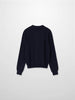 Wool Blend Collared Cardigan-Navy-2