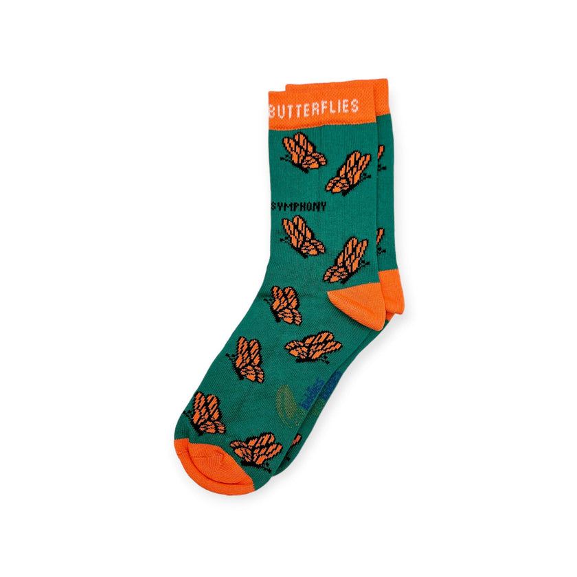 CAREFREE BUTTERFLIES ORGANIC COTTON KIDS SOCKS-2
