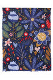 Enchanted Forest Wool Scarf - Navy-1