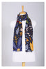 Enchanted Forest Wool Scarf - Navy-0