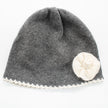 Cashmere Blend Kids Hat with Contrast Flower-3