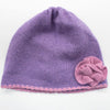 Cashmere Blend Kids Hat with Contrast Flower-4