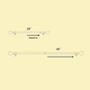 White Double Curtain Rod with Scrolled Finials | 28-144 Inches