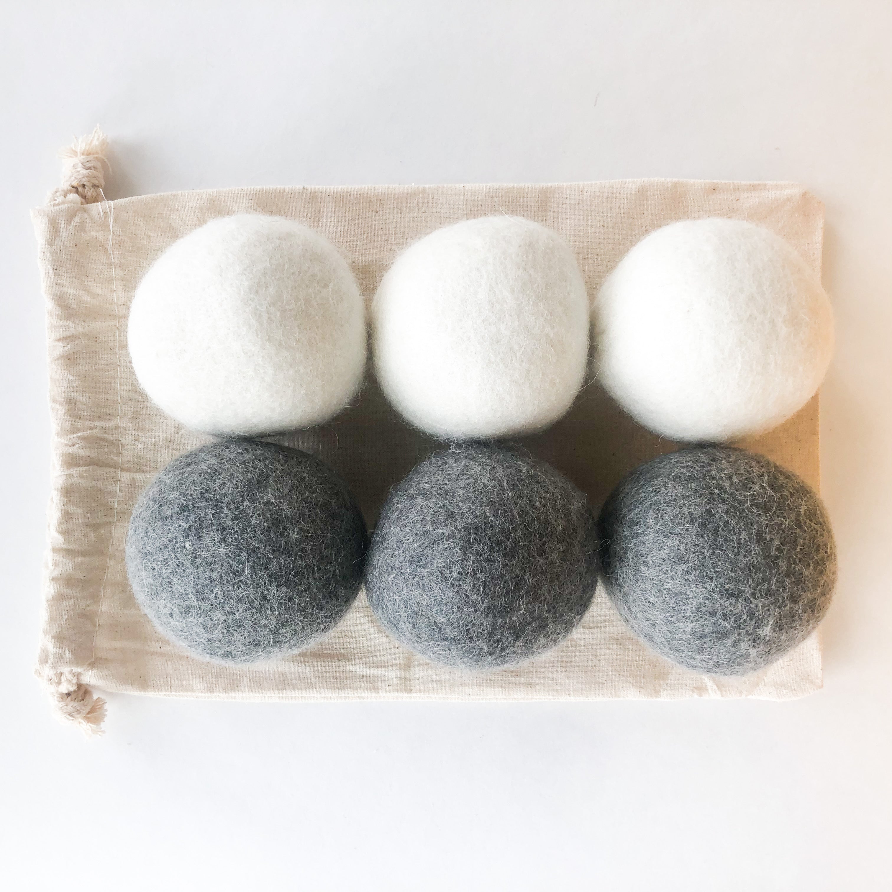 Natural Wool Dryer Balls | Organic Handmade 100% New Zealand Wool | Set of 6-2