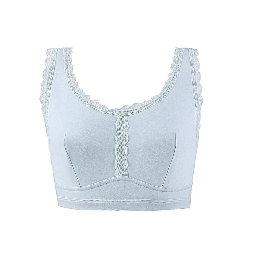 Georgia - Silk Back Support Full Coverage Wireless Organic Cotton Bra-0