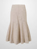 Wool Blend Short Panel Skirt-Oatmeal-2