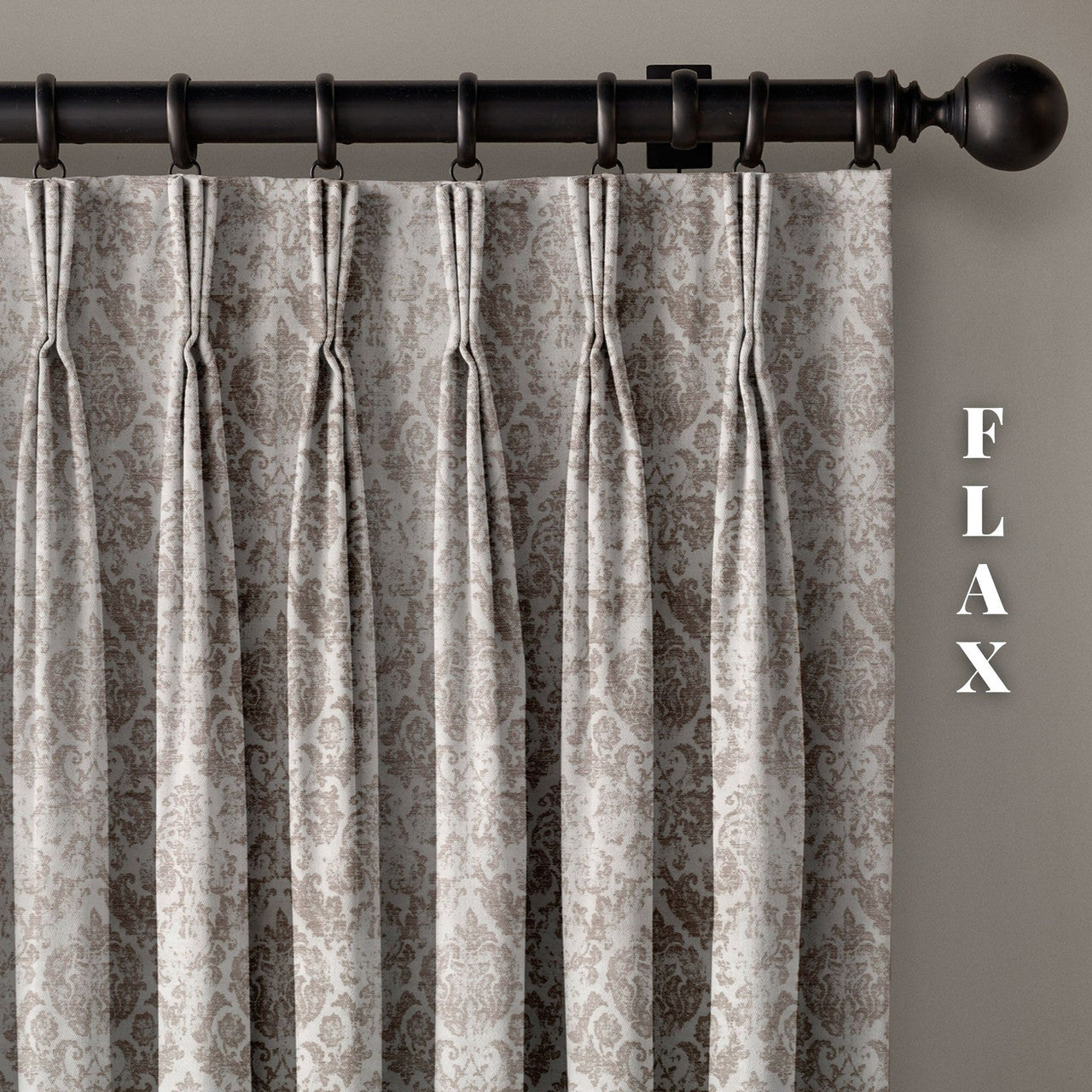 Jacquard Damask Linen Blend Curtains | 5 Colours | Pinch & Euro Pleats | Made-to-Measure