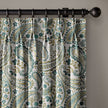 Organic Linen Paisley Pinch Pleat Curtains | Made to Measure | 5 Colours | Blackout Option Available