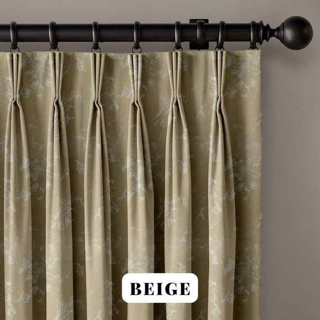 Abstract Woven Textured Linen Curtains | Pinch & Euro Pleats | Standard & Made to Measure Sizes | Blackout or Light Filtering Liner Options