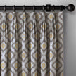 Ikat Cotton Linen Pinch Pleat Curtains - Pink Turq, Natural Blue, Grey Ochre | Made to Measure & Standard Sizes | Blackout & Light Filtering Options