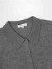 Wool Blend Collared Cardigan-Grey-2