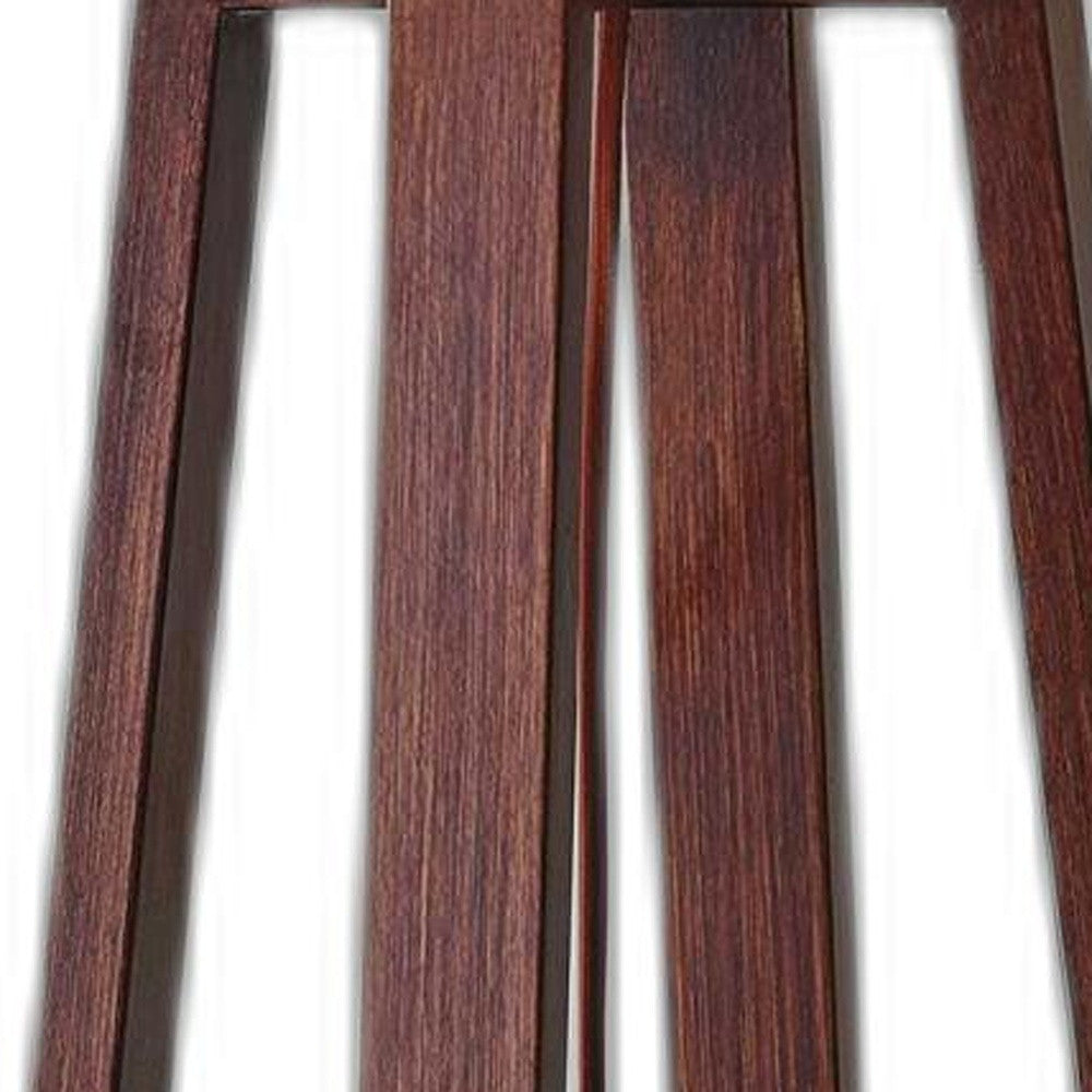 Walnut Wood Finish Linen Fabric Shade Table Lamp-2