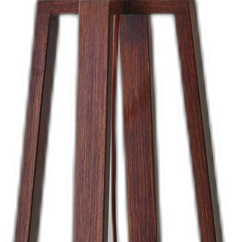 Walnut Wood Finish Linen Fabric Shade Table Lamp-3