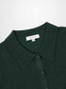 Wool Blend Collared Cardigan-Green-2