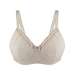 Ivory-Supportive Non-Wired Silk & Organic Cotton Full Cup Bra with removable paddings-0
