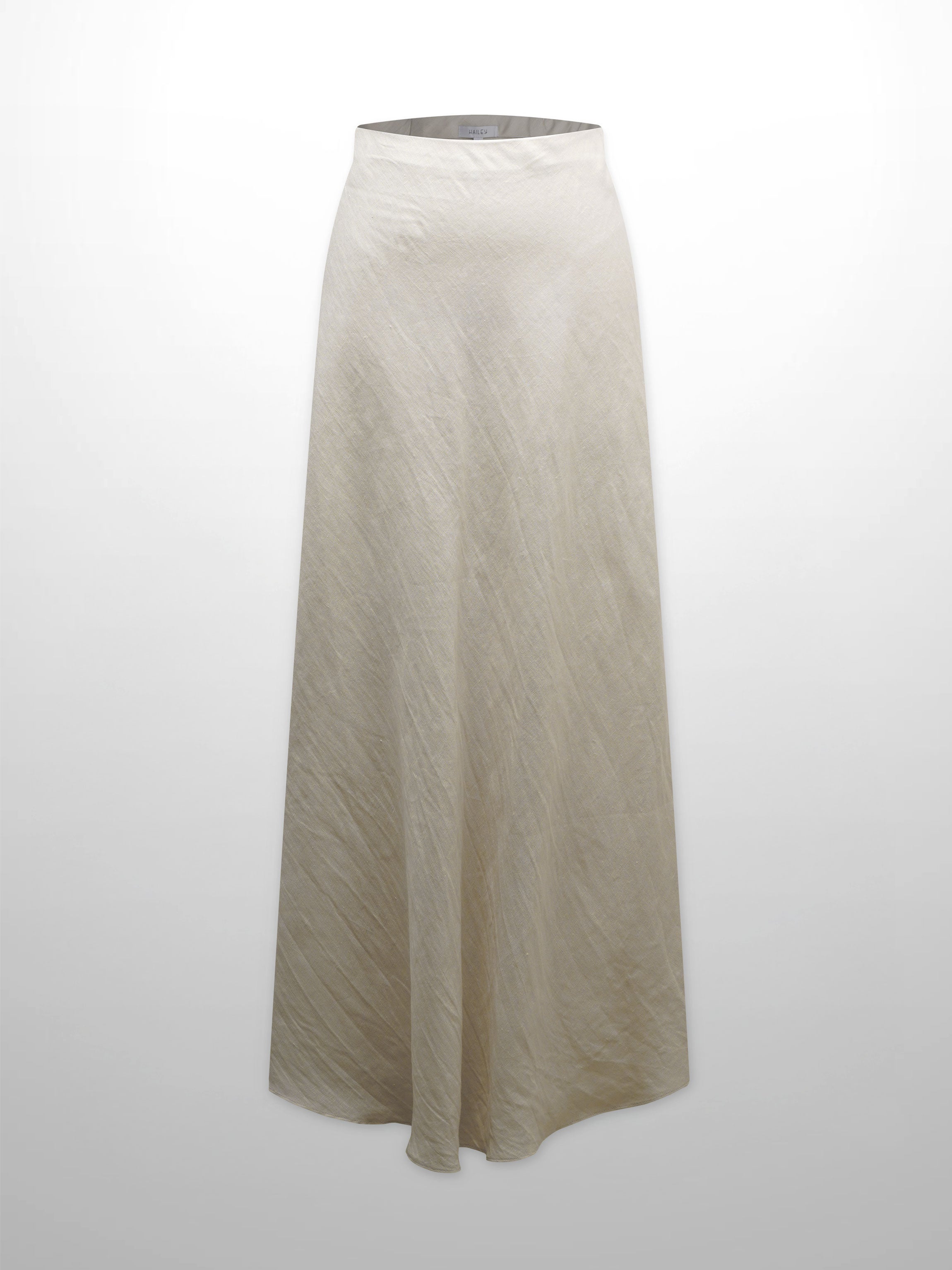 Linen Slip Skirt-Ecru