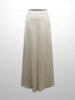 Linen Slip Skirt-Ecru
