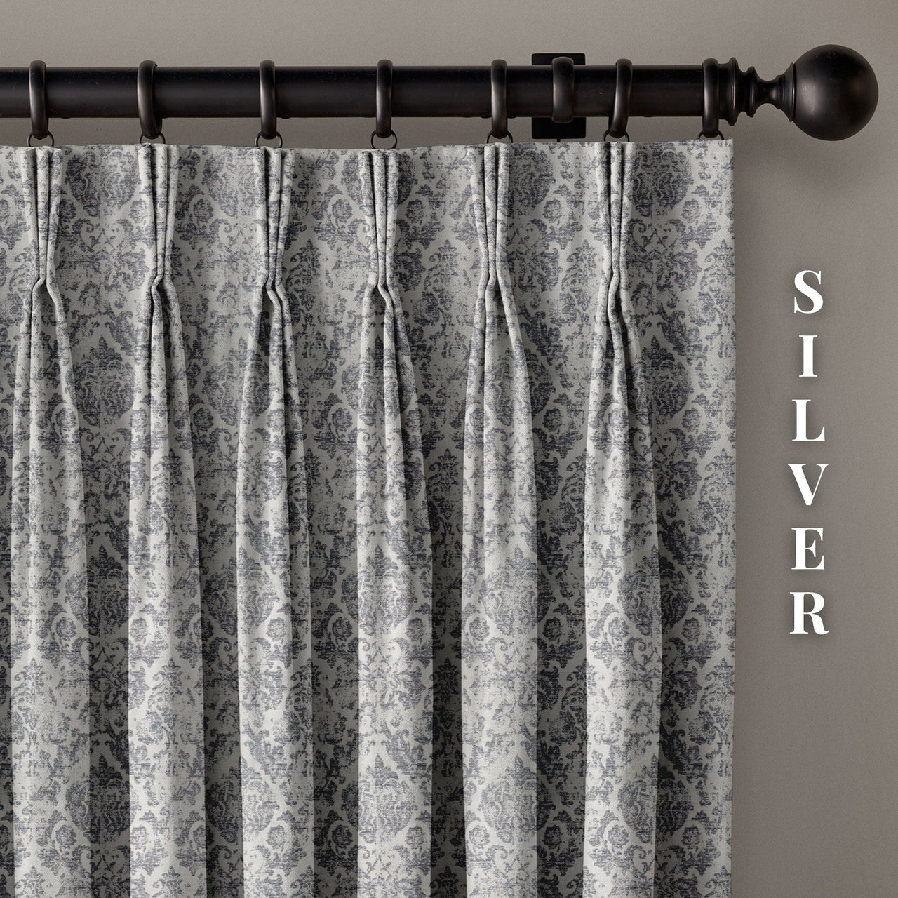 Jacquard Damask Linen Blend Curtains | 5 Colours | Pinch & Euro Pleats | Made-to-Measure