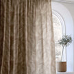 Feather Pattern Cotton Linen Curtains | Pinch & Euro Pleats | Standard & Made to Measure | Blackout or Light Filtering Liner